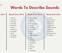 Image result for Descriptive Sound Words