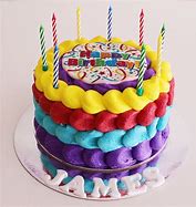 Image result for Colorful Square Birthday Cake