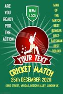 Image result for Cricket Poster Design