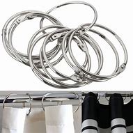 Image result for Metal Shower Curtain Hooks Rings
