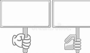 Image result for Hand Held Sign Cartoon