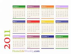 Image result for 2011 Calendar Printable One Page