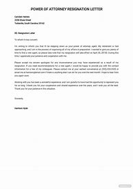 Image result for Power of Attorney Resignation Letter