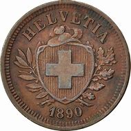 Image result for Pictures of Switzerland Coins From 1890