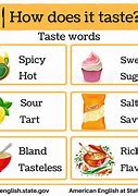 Image result for Adjectives for Taste
