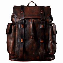 Image result for Men's Brown Leather Backpack