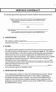 Image result for Free Printable Service Contract Forms