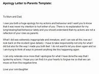 Image result for Apology Letter to Parents for Smoking