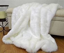 Image result for White Faux Fur Throw Blanket