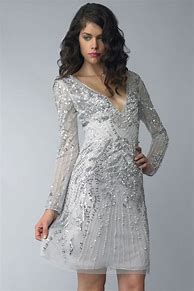 Image result for Silver Cocktail Dress