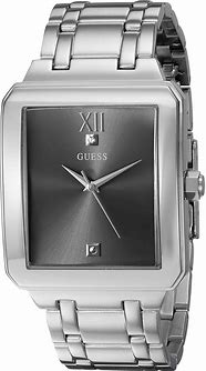 Image result for Silver Guess Watch Rectangle with Stone
