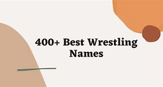 Image result for Cool Wrestling Names