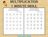 Image result for 1 Minute Drill Multiplication Math Worksheets