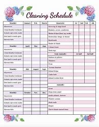 Image result for Deep Cleaning Schedule