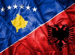Image result for Kosovo and Albania Flag Together