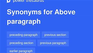 Image result for above paragraph