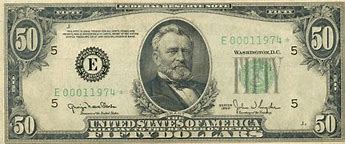 Image result for Old 50 Dollar Bill