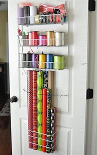 Image result for Over the Door Wrapping Paper Organizer