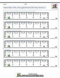 Image result for Quarter Inch Measuring Worksheet