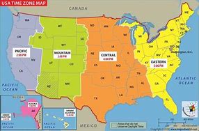 Image result for 4 Time Zones in America