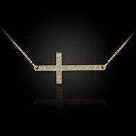 Image result for Gold Sideways Cross Necklace