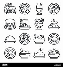 Image result for Black and White Food Icons