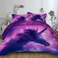 Image result for Purple Galaxy Stars Unicorn Bedding