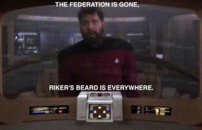 Image result for Q Riker Beard Meme