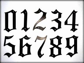 Image result for Old Englesh House Number Fonts