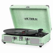 Image result for Vintage Suitcase Style Record Player with Hinged Speakers