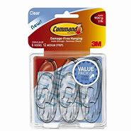 Image result for Command Strips Clear Hooks