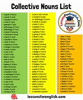 Image result for All Collective Nouns List