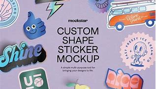 Image result for Custom Shaped Stickers