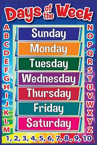 Image result for 7 Days of the Week Printable