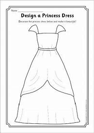 Image result for Princess Dress Template