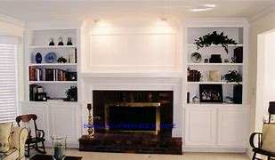 Image result for Bookcases around Fireplace Design