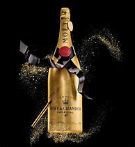 Image result for Black and Gold Champagne Bottle