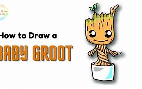 Image result for Baby Groot in a Pot Drawing Easy