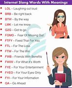 Image result for Slang Words and Their Meanings