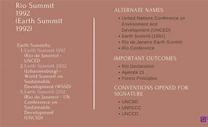 Image result for The Rio Earth Summit