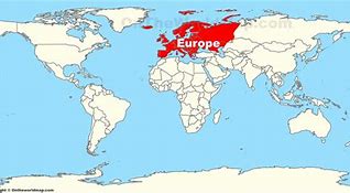 Image result for World Map with Europe Highlighted