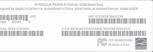 Image result for Iccid On Back of iPhone 7 Box