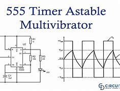 Image result for 555 Timer Astable Multivibrator