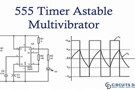 Image result for Astable Multivibrator Using 555 Timer