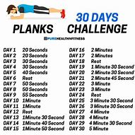 Image result for Plank Challenge 30-Day Chart