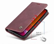 Image result for Red iPhone 12 Leather Case