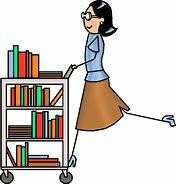 Image result for Library Book Shelves Cart Clip Art