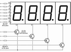 Image result for 4 Digit 7-Segment Display with a Microcontroller of 28 Pin