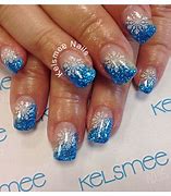 Image result for Blue Snowflake Nails