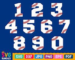 Image result for Baseball Numbers SVG